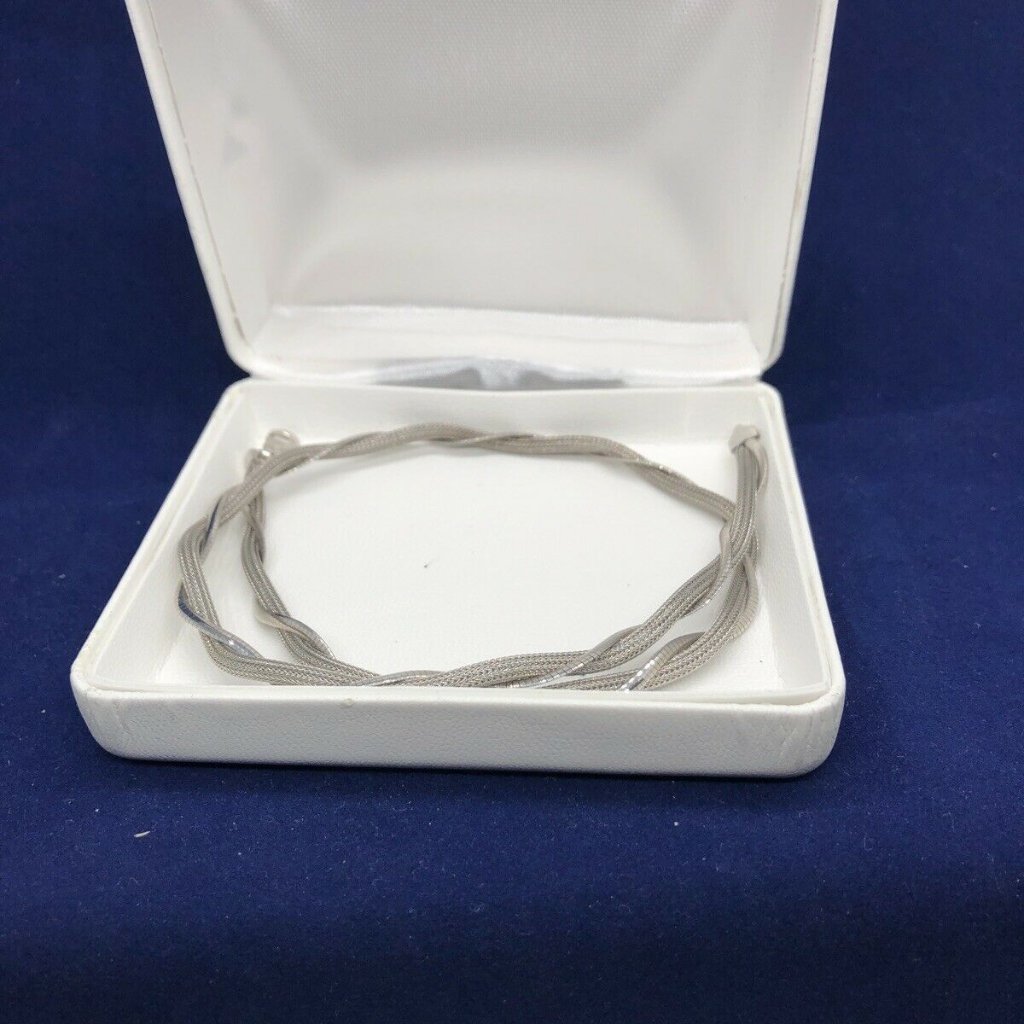 Sterling Silver Double Twist Mesh Necklace 16